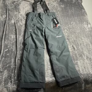 Spyder Boys Propulsion Snow Pants Bibs Black Size 16 NWT